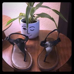 Black Sandals size 7 worn twice. For sale